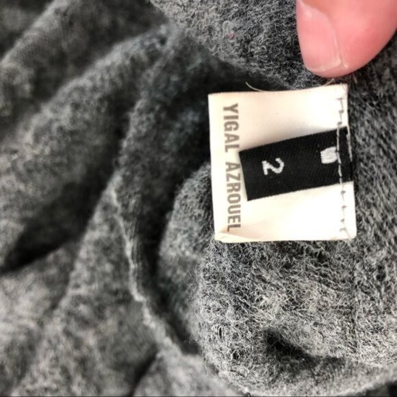 Yigal Azrouel Distressed Coccoon Dolman Batwing Wool Sweater - Picture 13 of 13